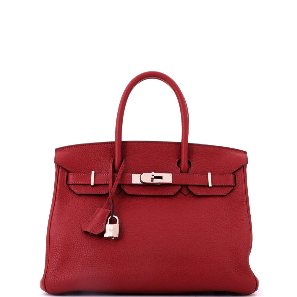 Hermes Birkin 30 Red Togo with Palladium Hardware